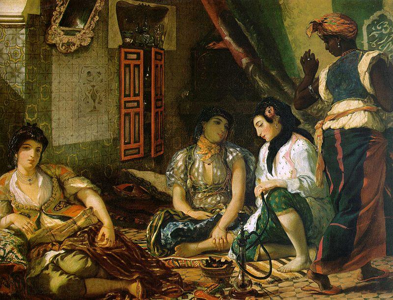 Eugene Delacroix Woman of Algiers in their Apartment Norge oil painting art